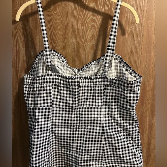 NWT, Torrid, black, gray, & white, checkered tank top. - Picture 2 of 6